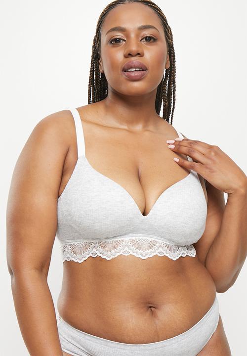 DORINA - Plus audrey light padded soft bra - grey
