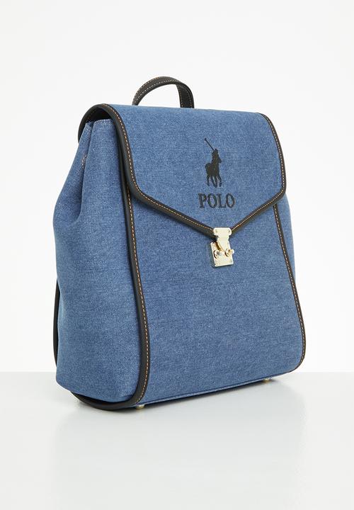 POLO - Denim backpack bag- blue