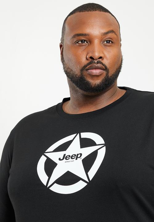 JEEP - Plus star icon print tee - black