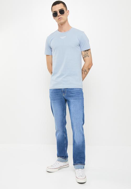 Calvin Klein - Stacked logo tee - silver sky