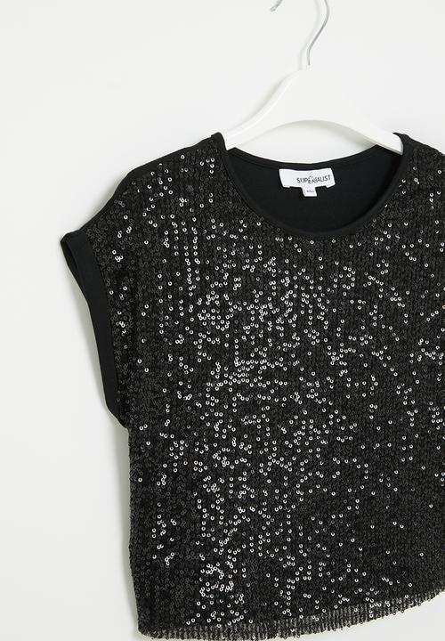 Superbalist - Sequin top - black