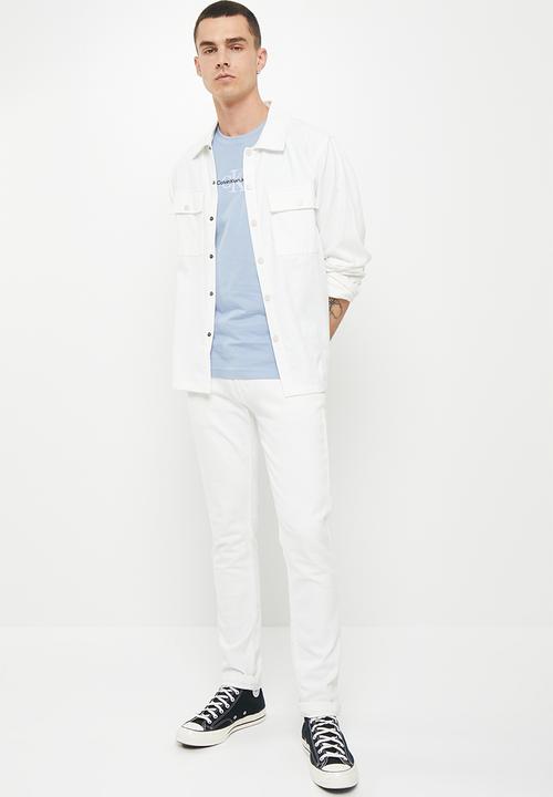 Calvin Klein - Monogram logo tee - silver sky