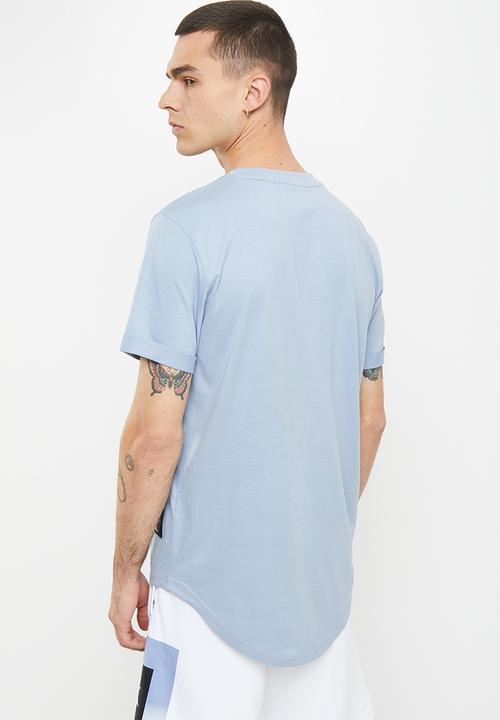 Calvin Klein - Badge turn up sleeve - silver sky