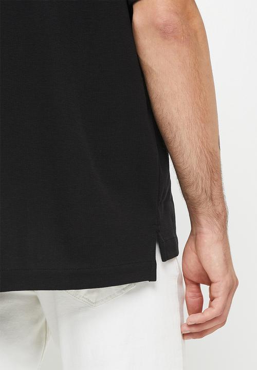 Calvin Klein - Institutional knitted short sleeve shirt - black