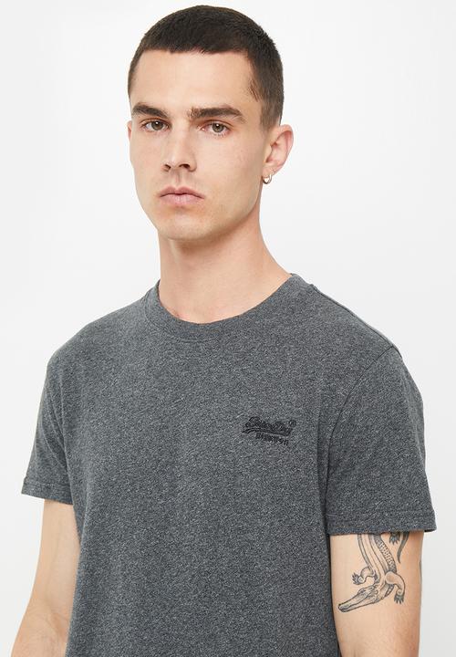 Superdry. - Vintage logo tee - asphalt grit