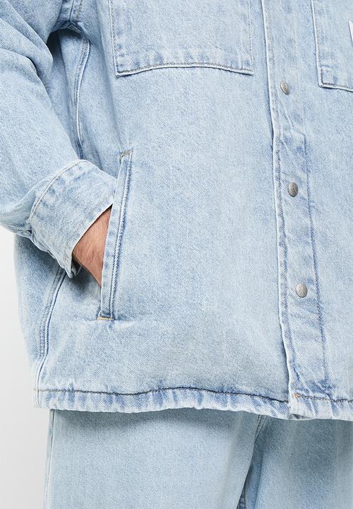 Calvin Klein - Oversized utility shirt jacket - light blue