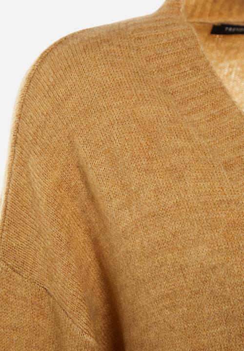 Trendyol - Long knit cardigan - camel