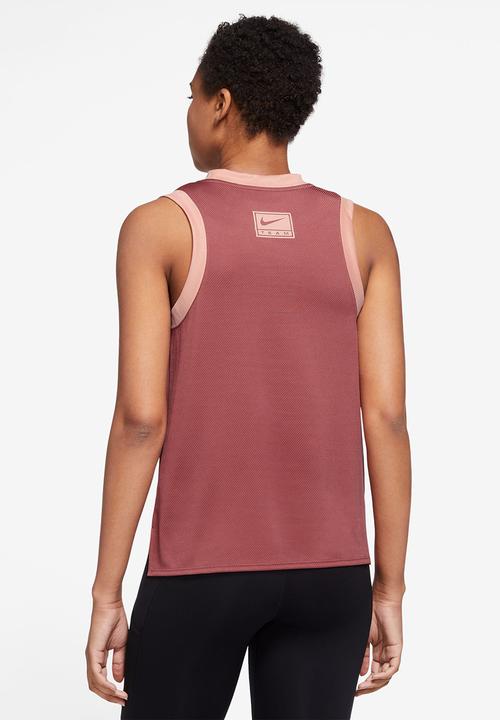 Nike - W nk df swoosh run tank - canyon rust/arctic orange/arctic orange