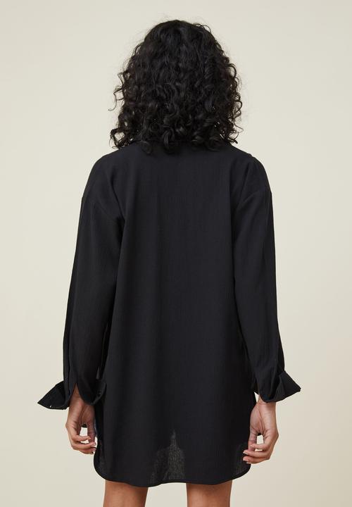 Cotton On - Airley oversized summer shirt - black