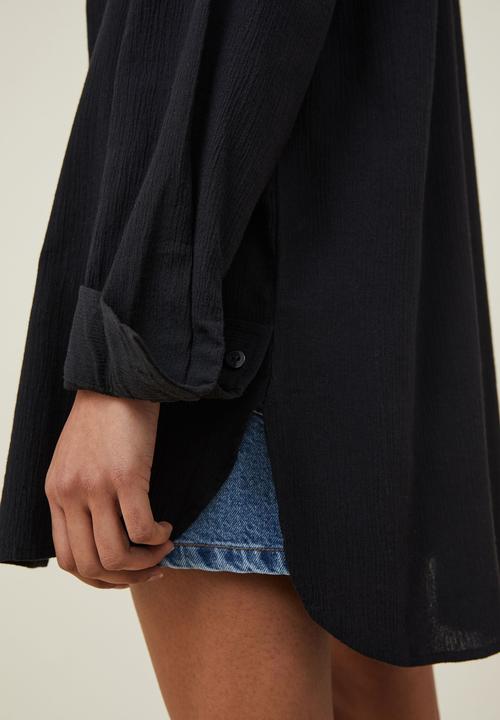 Cotton On - Airley oversized summer shirt - black