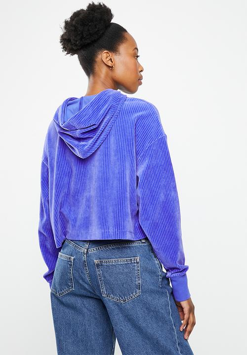 Nike - NSW Velour Cropped Pullover Hoodie