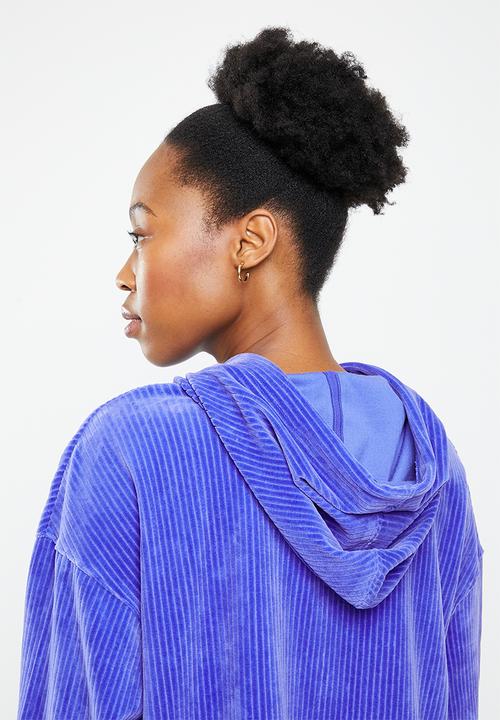 Nike - NSW Velour Cropped Pullover Hoodie