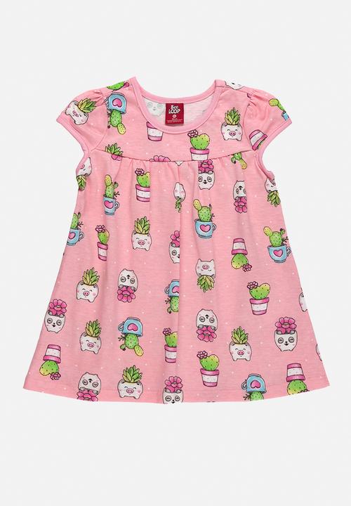 Bee Loop - Single jersey dress - pink