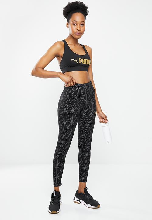PUMA - Mid impact puma fit bra - puma black/metallic puma