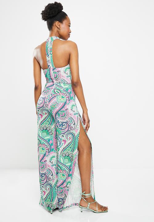 SISSY BOY - Creating myself: jumpsuit with side seam leg openings - multi turquoise