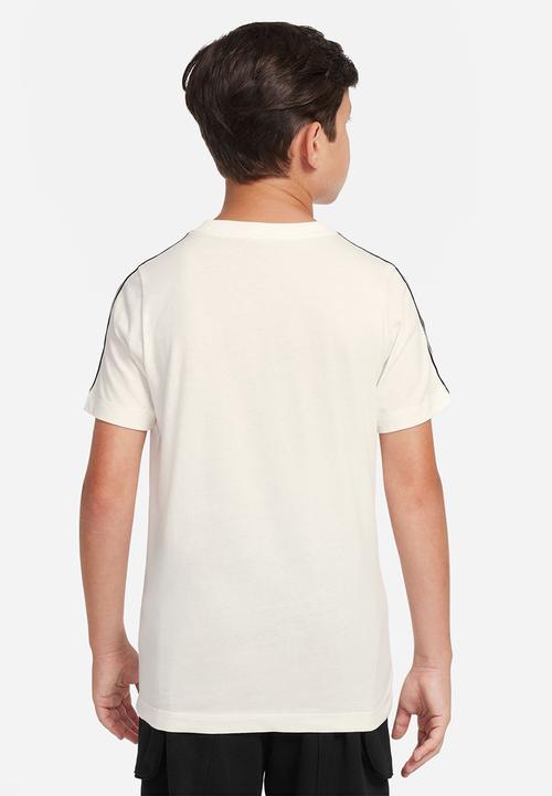 Nike - B nsw repeat sw short sleeve tee - sail/lt crimson