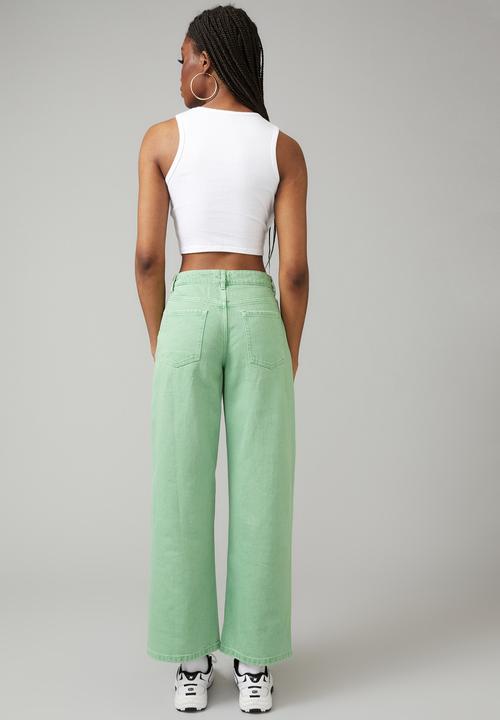 Factorie - Low rise baggy jean - absinthe green