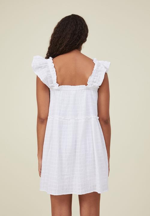 Cotton On - Farrah tiered mini dress - white