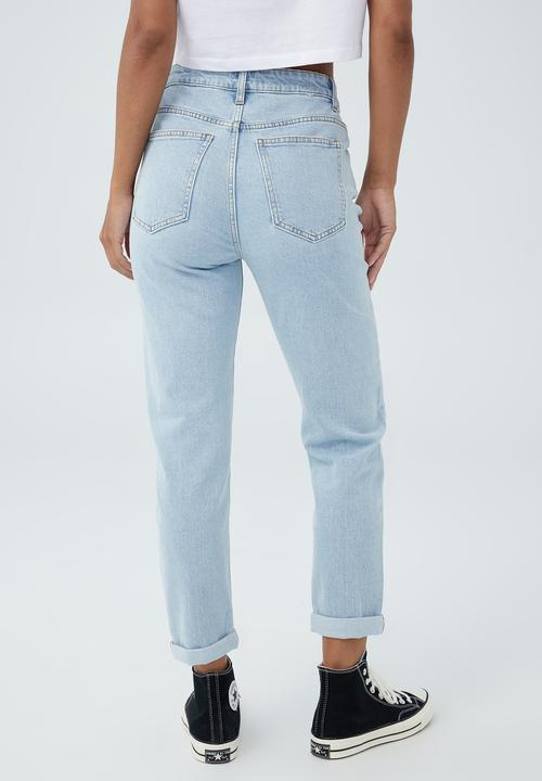 Cotton On - Stretch mom jean - salty blue