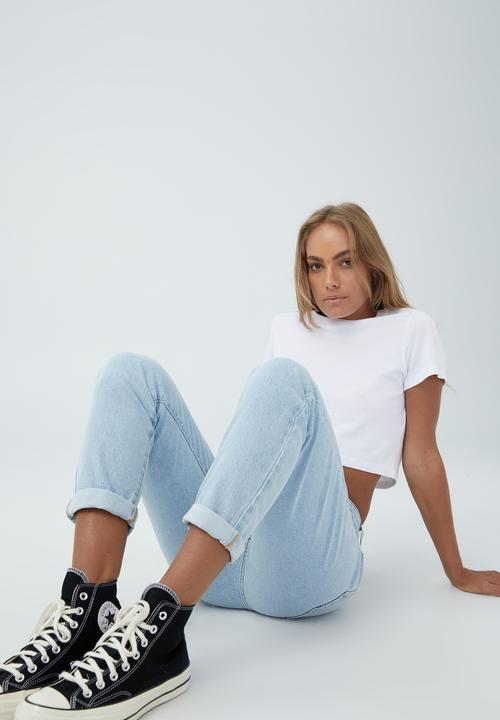 Cotton On - Stretch mom jean - salty blue