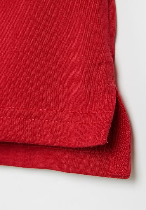 POLO - Boys crested short sleeve golfer - red