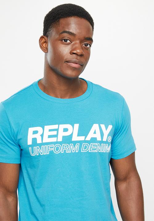 Replay - Replay basic jersey T-shirt - blue