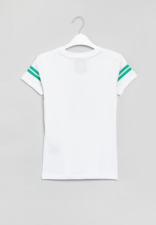 Aca Joe - Girls aca joe baseball print jersey tee - white