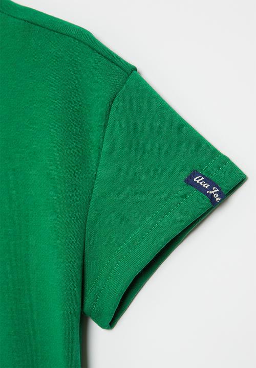 Aca Joe - Girls aca joe printed oversized tee - green