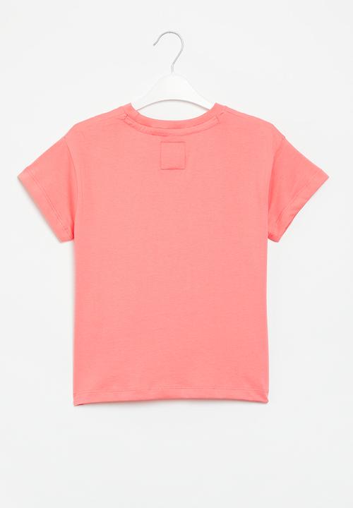 Aca Joe - Girls aca joe jersey  tee - sunkissed pink