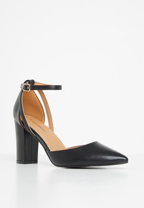 Superbalist - Azaria ankle strap block heel - black