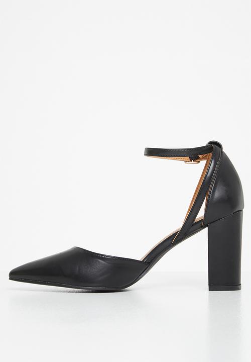 Superbalist - Azaria ankle strap block heel - black
