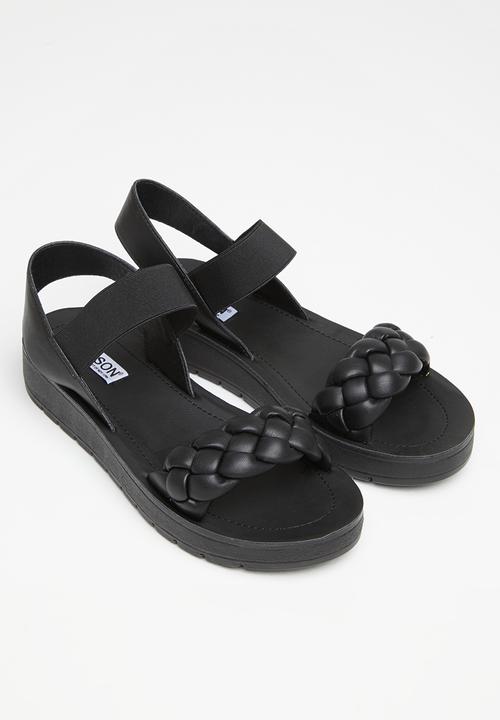Madison® - Carly slingback woven sandal - black