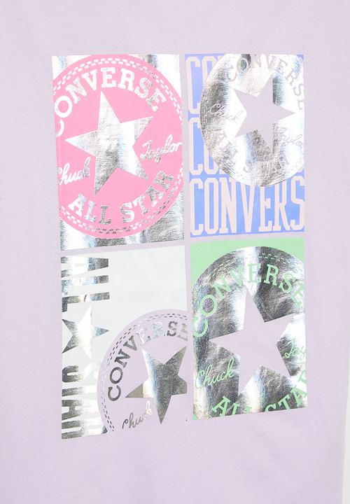 Converse - Cnvg ctp shine elongated T-shirt - moonstone violet