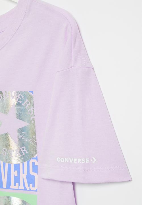 Converse - Cnvg ctp shine elongated T-shirt - moonstone violet