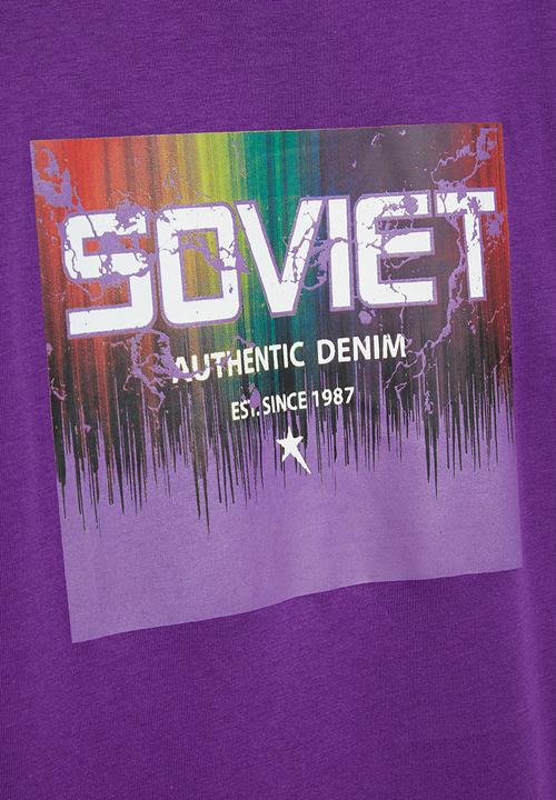SOVIET - B lian boys short sleeve logo tee - purple