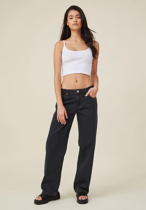 Cotton On - Low rise straight jean - black ink