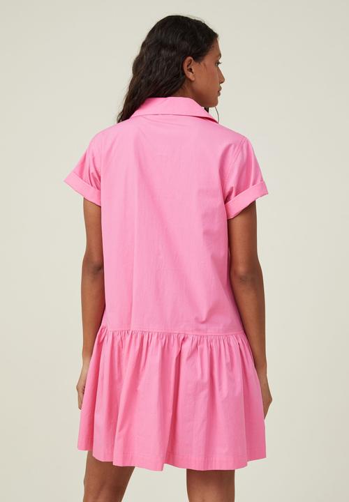 Cotton On - Scout mini shirt dress - fun pink