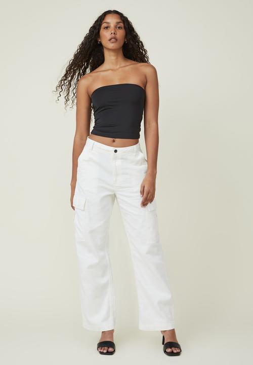 Cotton On - Sculpted tube top - black