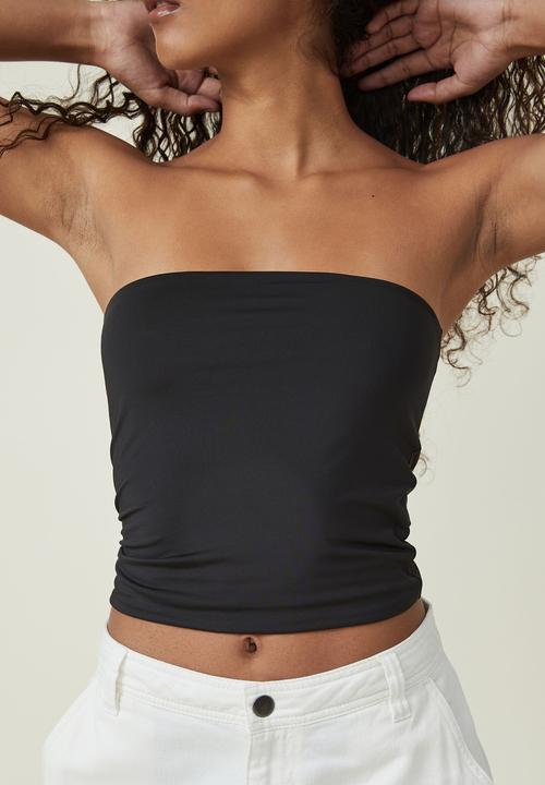 Cotton On - Sculpted tube top - black
