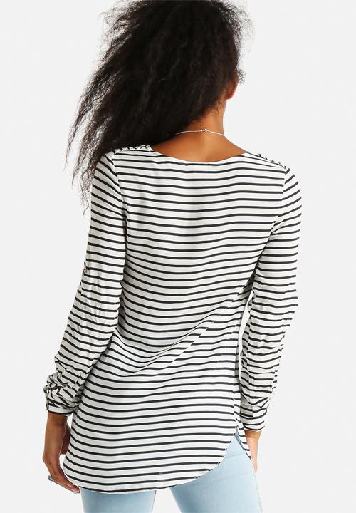New Look - Macy Stripe Grandad Shirt