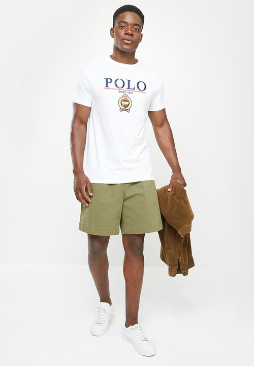 POLO - Men equestrian tee - white
