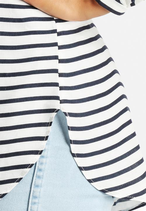 New Look - Macy Stripe Grandad Shirt