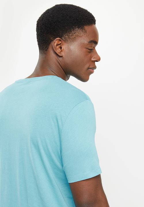 POLO - Men vneck tee  - aqua