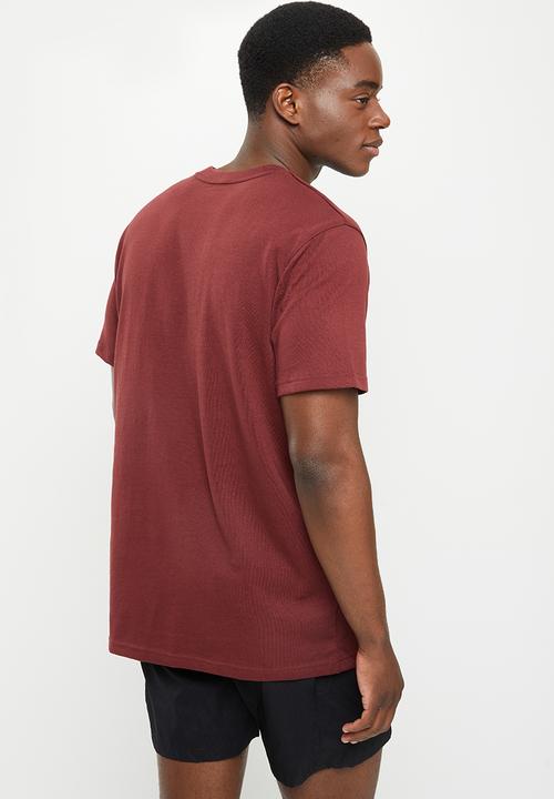 Under Armour - UA logo emb heavyweight short sleeve T-shirt - chestnut red