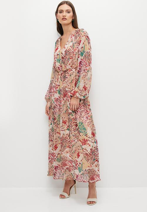 MILLA - V-neck maxi dress - abstract multi