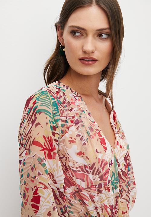 MILLA - V-neck maxi dress - abstract multi