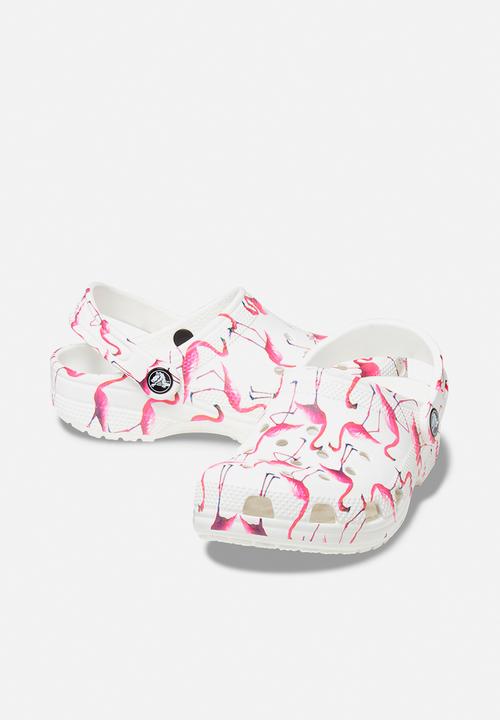 Crocs - Classic pool party clog - white/flamingo