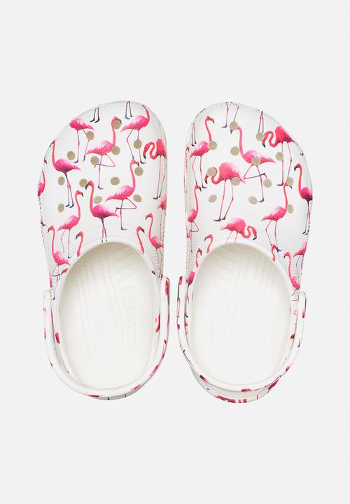 Crocs - Classic pool party clog - white/flamingo