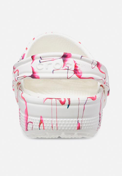 Crocs - Classic pool party clog - white/flamingo