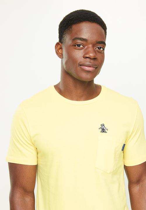Original Penguin - Felt pocket short sleeve tee - pale banana